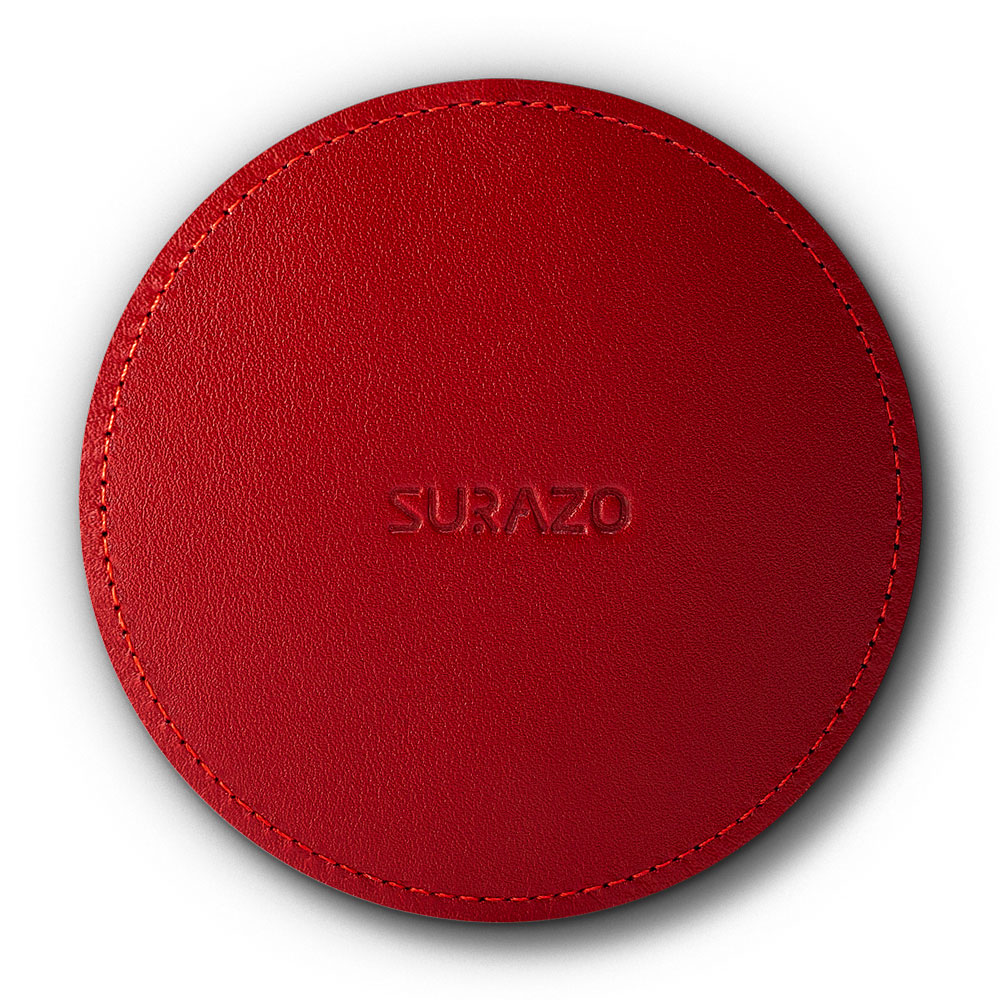 Leather coaster for a cup - Costa Red
