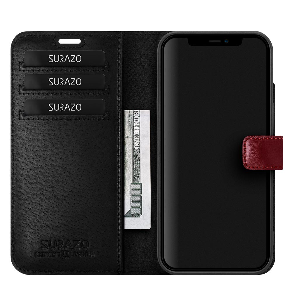 RFID Wallet case - Costa Red - TPU Black