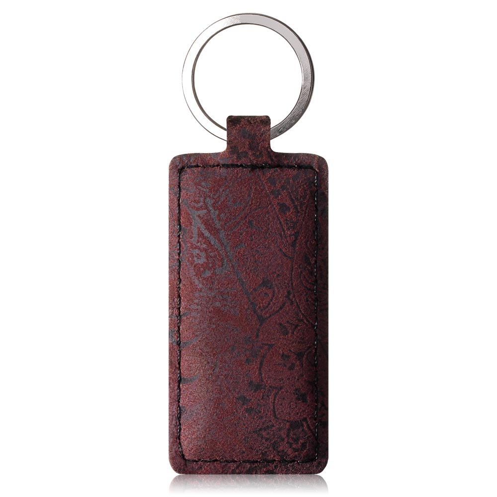 Wallet case RFID Premium - Ornament Burgund - Transparent TPU