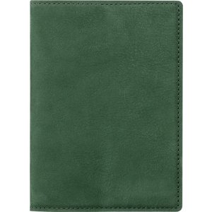 Passport case with card slot - Nubuk Green