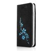 Smart Magnet RFID - Nubuck Black - Flowers Turquoise - Transparent TPU